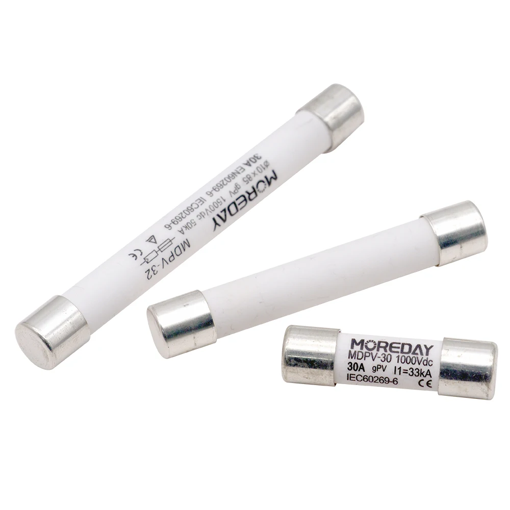Moreday 1-20A Fuse link 1000V DC Fuse PV Gpv 10mmx38mm
