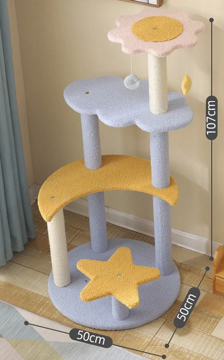 UT-1 2023 Hot sale multi-level large flower cat tree modern luxury toy bed cat tree tower