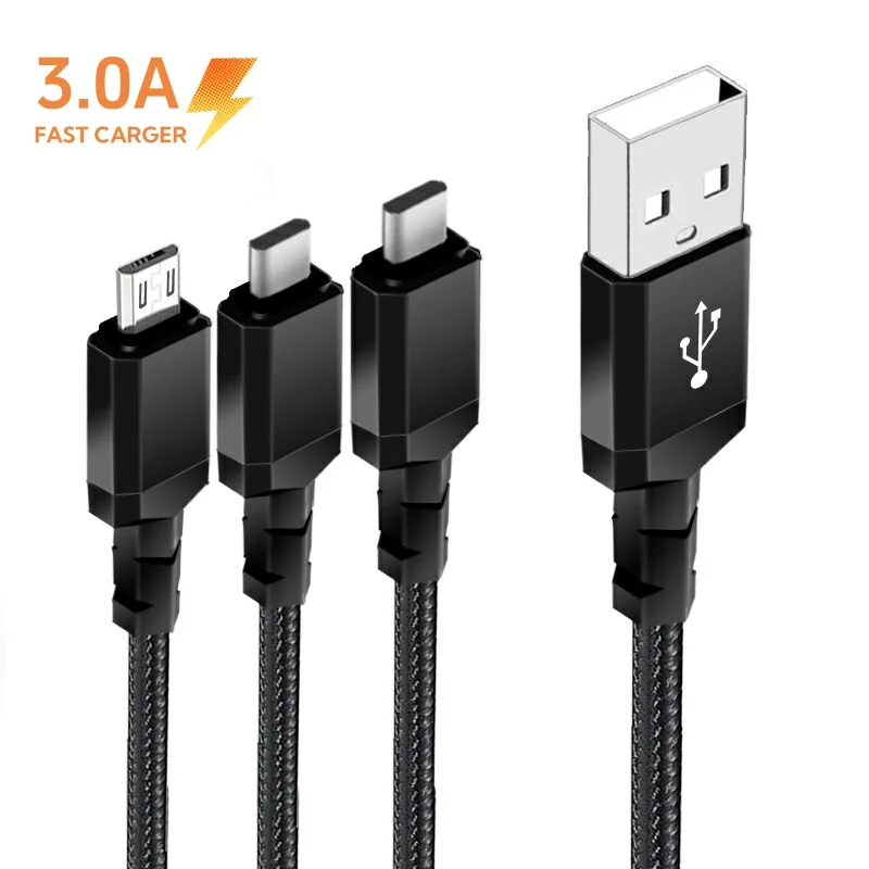 Nylon Braided 60W Dual Type-C to USB-C PD Wire Charger USB Type C Fast Charging Data Sync Cord Cable For iPhone pro max Android