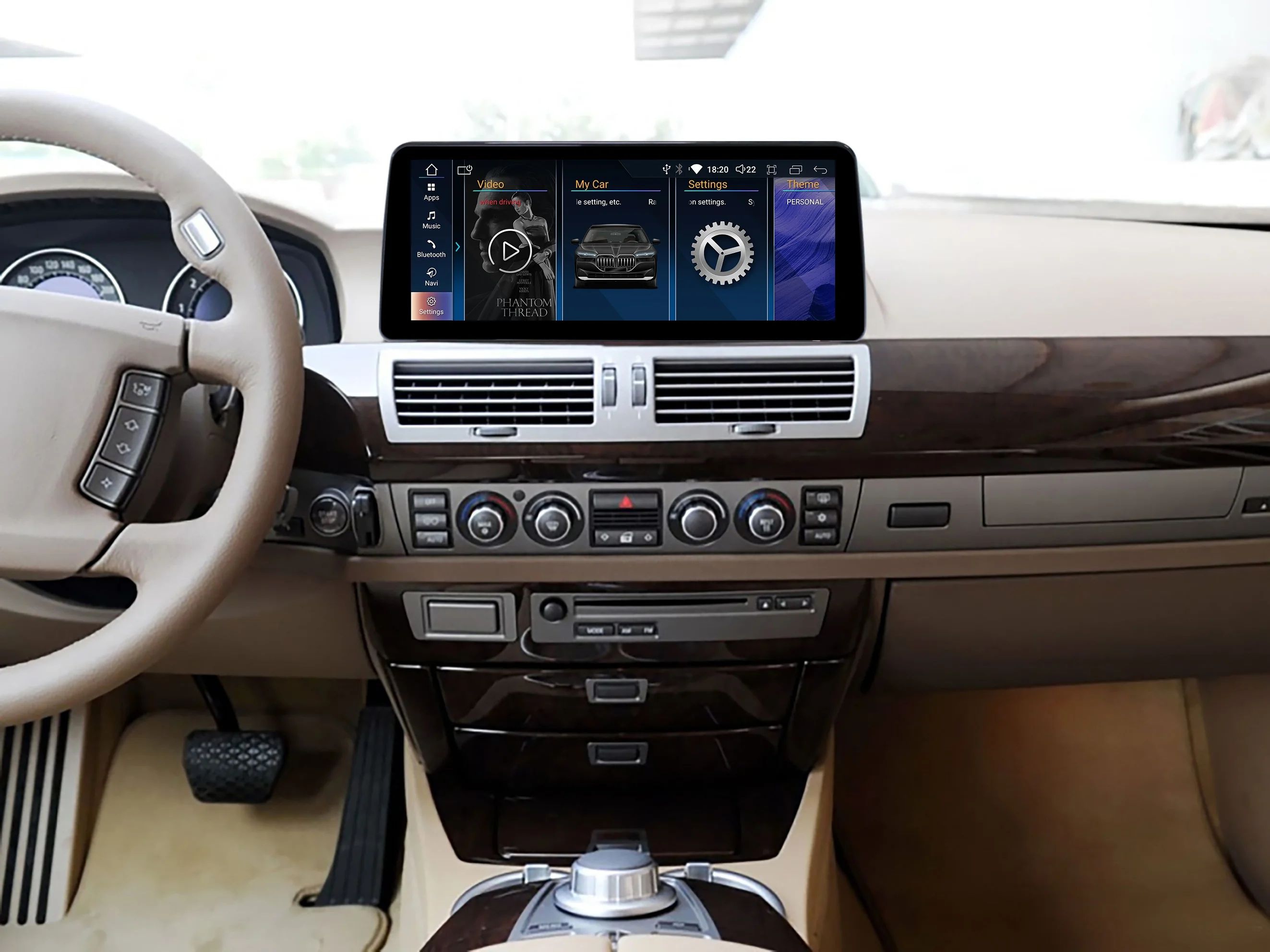 Car DVD Player Android 12.3' Voyeego  Screen Radio GPS Navigation Multimedia for BMW 7 Series E65 E66 2002-2008