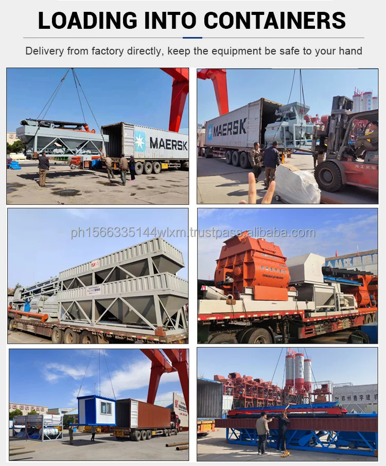 Stationary Concrete Batching Plant Js1000 Concrete Mixer Batch Plant Price