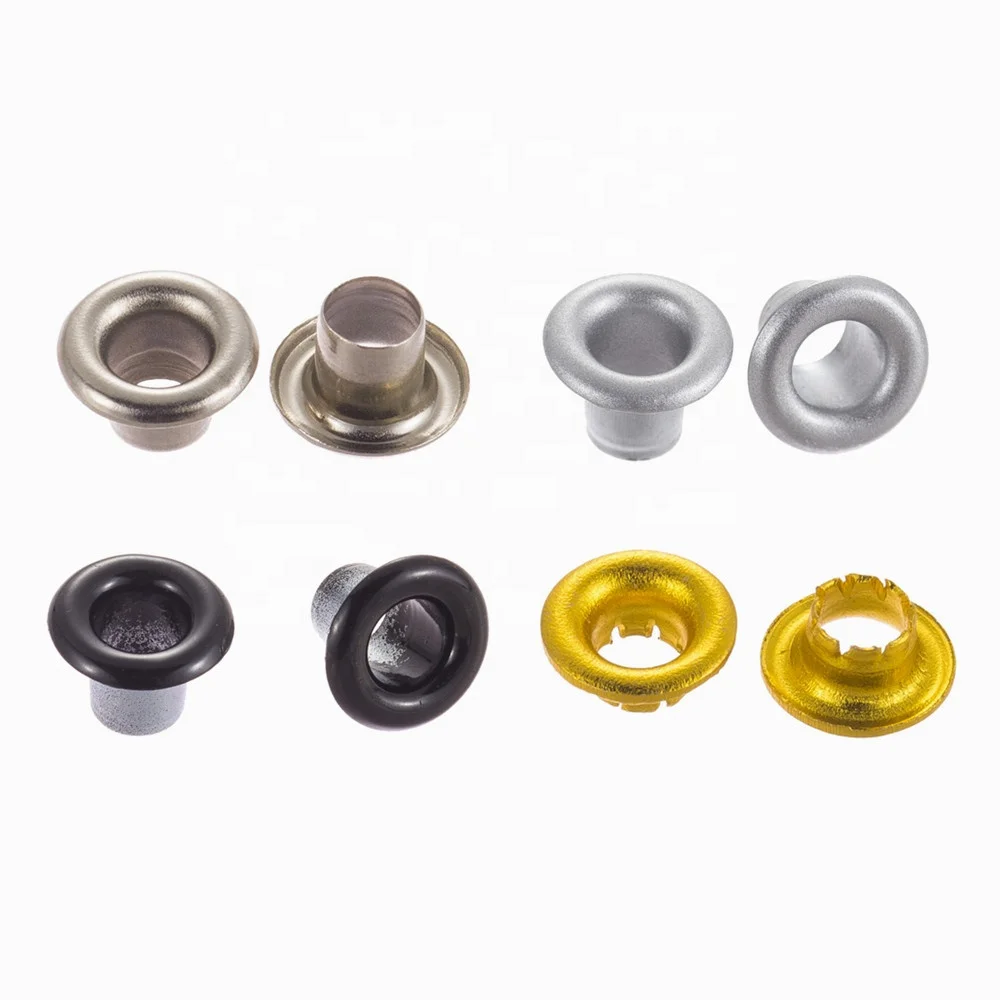 Custom metal nickel free grommet eyelet brass Metal Eyelet Grommet for boots clothing paper bag hat