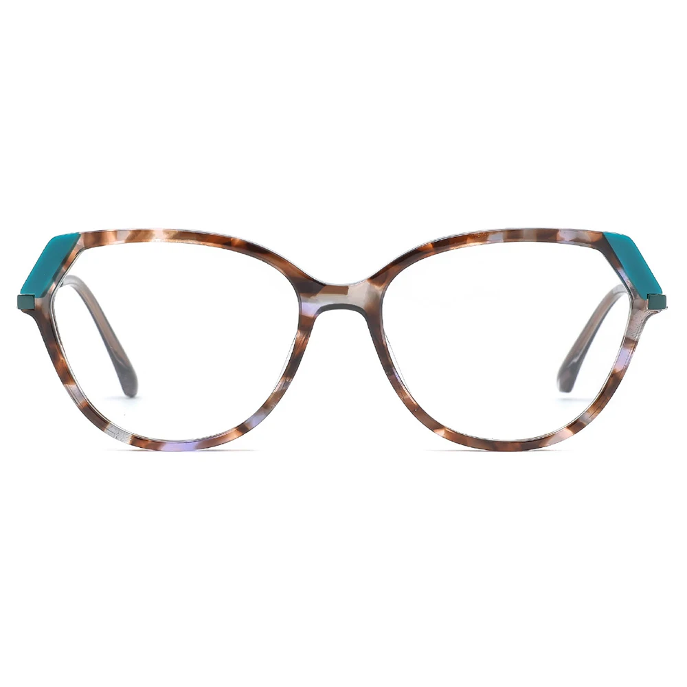 Wholesale eyeglass frames handmade women luxury lamination acetate eyewear glasses