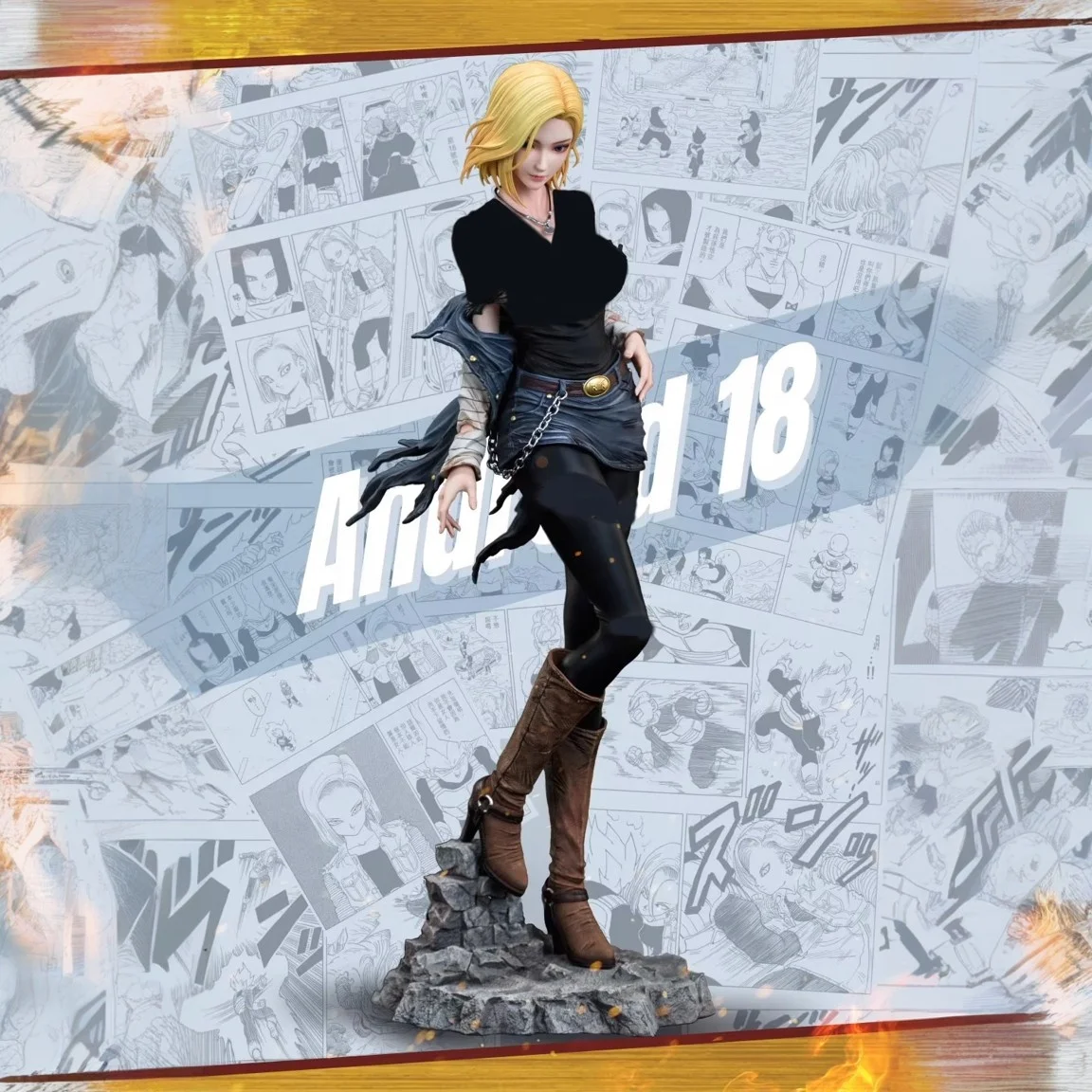 SE7 Art Custom Resin Crafts Comics Action Dragon 3D Figure Collectible Ball Z Figure De Accion Android 18  Figures