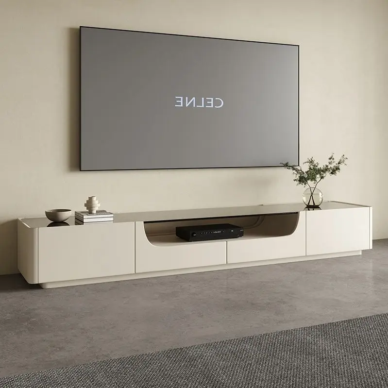 Nordic Italian Style Modern Luxury TV Stand Large Storage Capacity Accepted Customized TV Cabinet