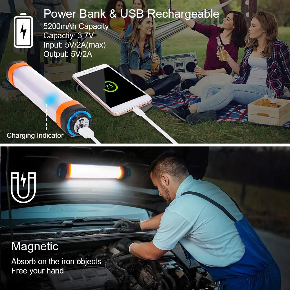 Best price outdoor usb waterproof portable camping light led rechargeable torch flashlight