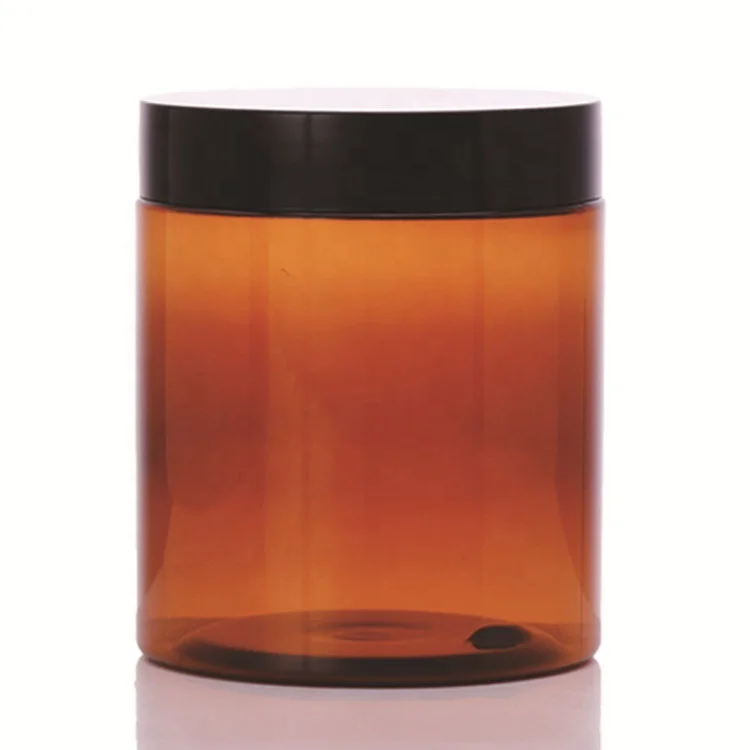 8 oz 250g thick wall acrylic marble  jar lipscrub container brown amber pet 8oz cosmetic plastic jars with lids for honey