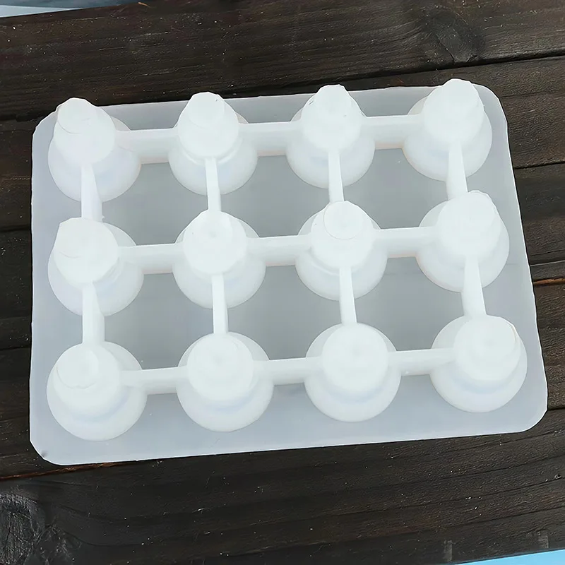 DIY New Gourd Dropping Gel Mold Goose Liver Molecular Fulu Cherry Silicone Mold for Chocolate 12 Series Creative Moulds