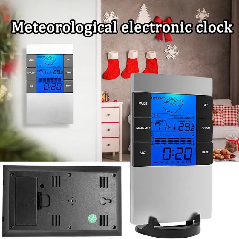 Digital Multifunction Weather Station Thermometer and Hygrometer Weather Forecast Thermometer Indoor and Outdoor