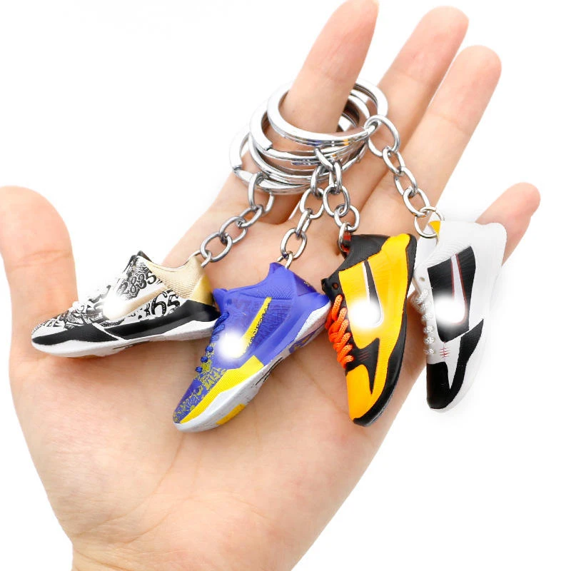 Wholesale basketball 3D Mini Sneakers AJ shoes  Keychain Model cute keychains with box