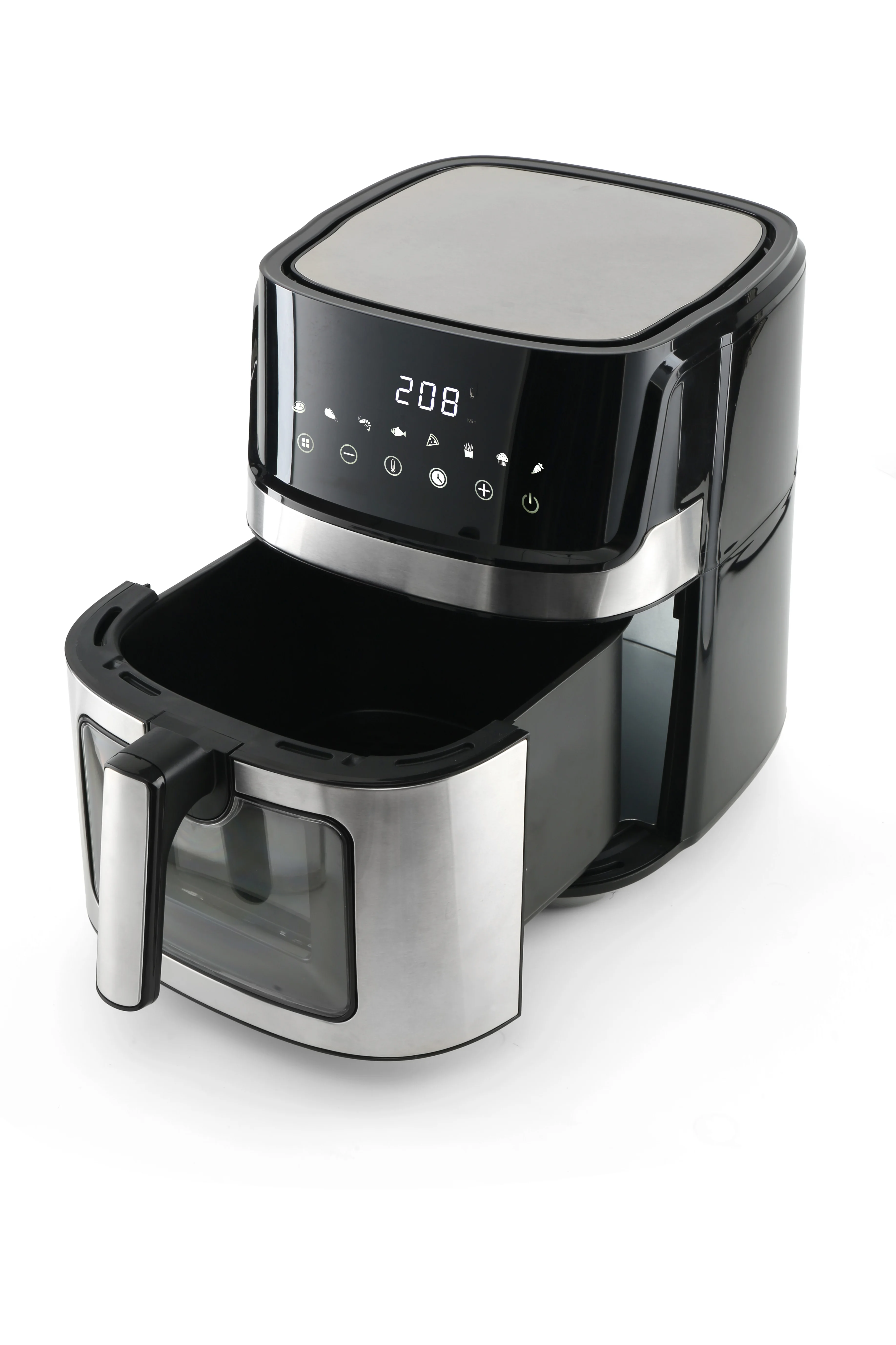 2023 Hot 1700W LCD Digital Nonstick Pot deep oil fryer 6.5L Air Fryer with Single Basket