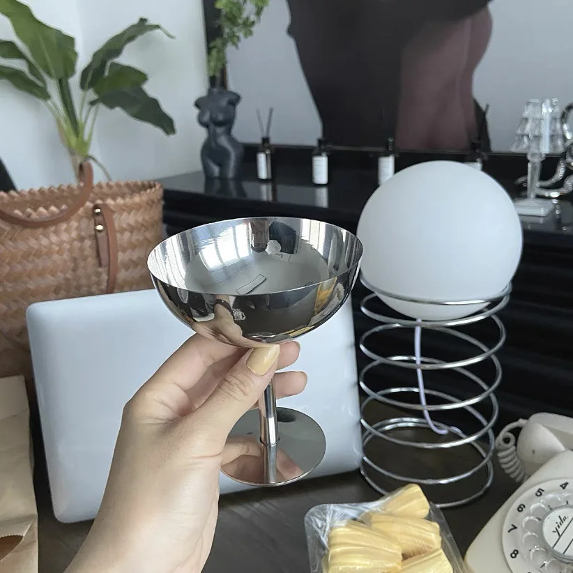 High Foot Breakfast Dessert Fruit Bowl Coconut Yogurt Pudding Bowl Milkshake Cup Ice Cream Bowl