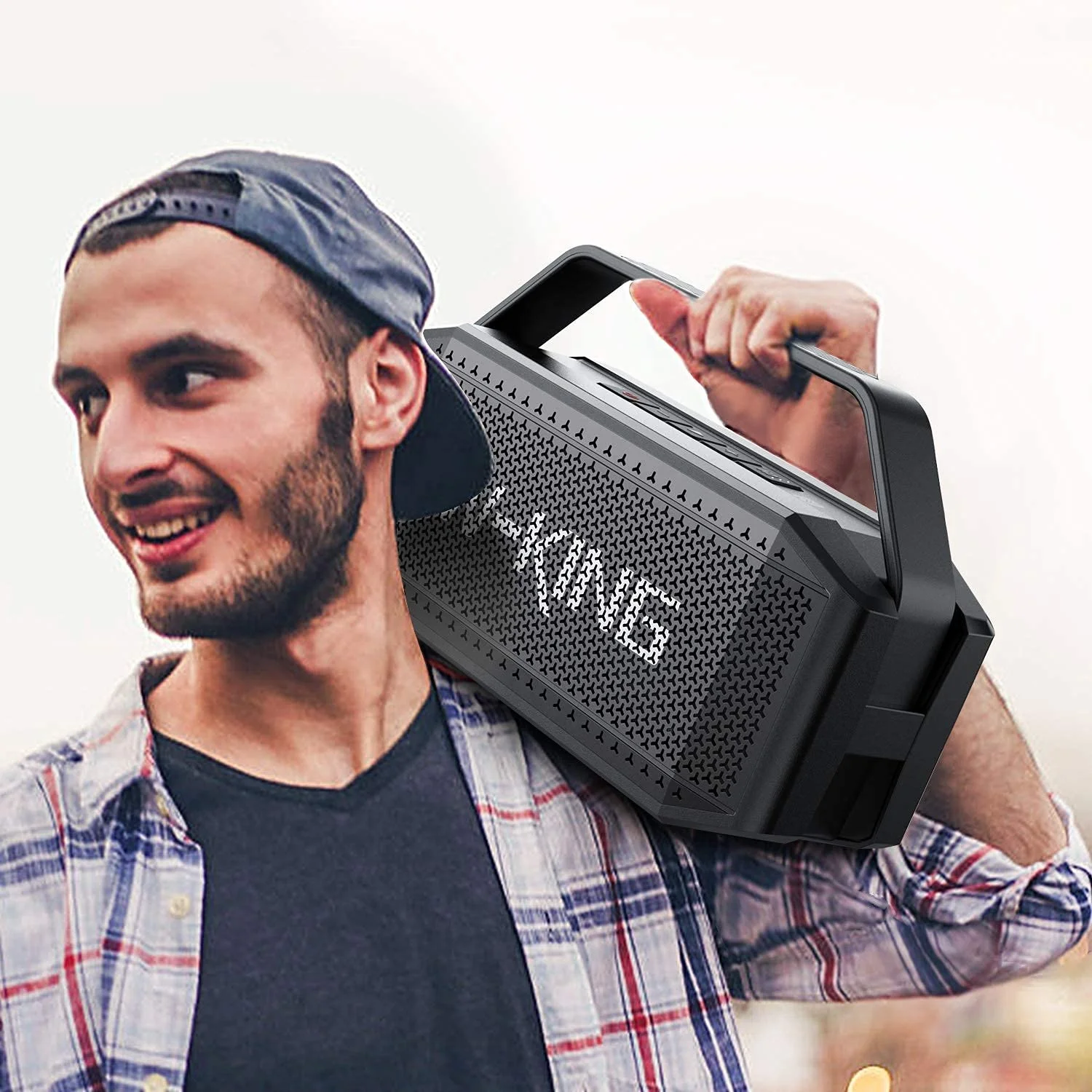 W-KING большой выход водонепроницаемый портативный Bluetooth динамик с ручкой наушники-вкладыши TWS функцией