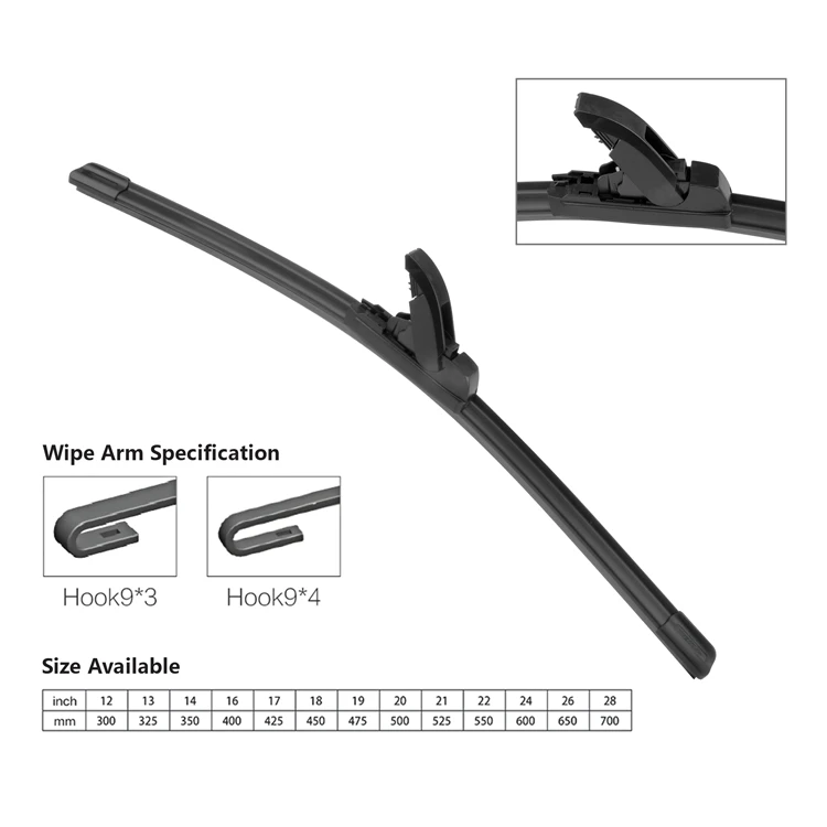 Hot Sale High Quality Universal Auto Parts Windshield Flat Wiper Blade