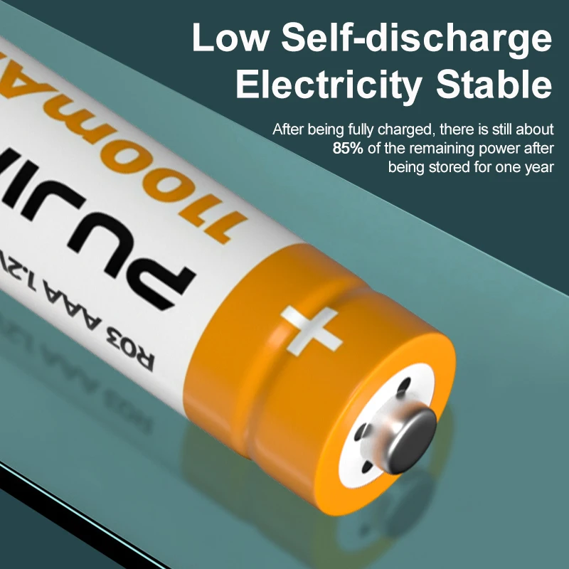 PUJIMAX 16pcs AAA rechargeable batteries nimh aaa 1100mah 1.2v battery pack 3a ni-mh remote control batteries for door lock toys