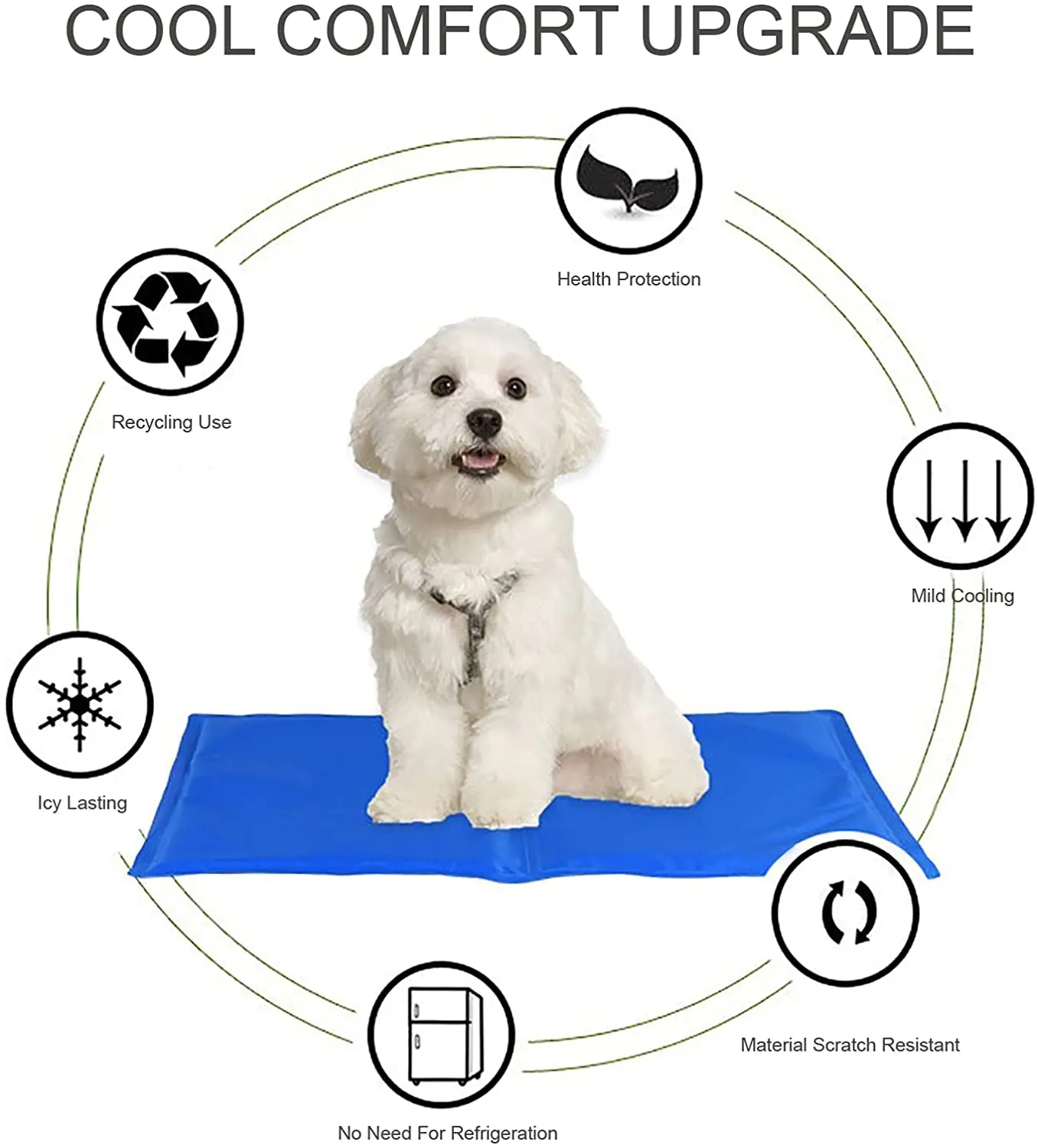 Dog Cooling Mat Pet Ice Pad Teddy Mattress Mat Small Large Cat Cushion Summer Keep Cool Pet Gel Cooling Dog Mat For Dogs XL XX
