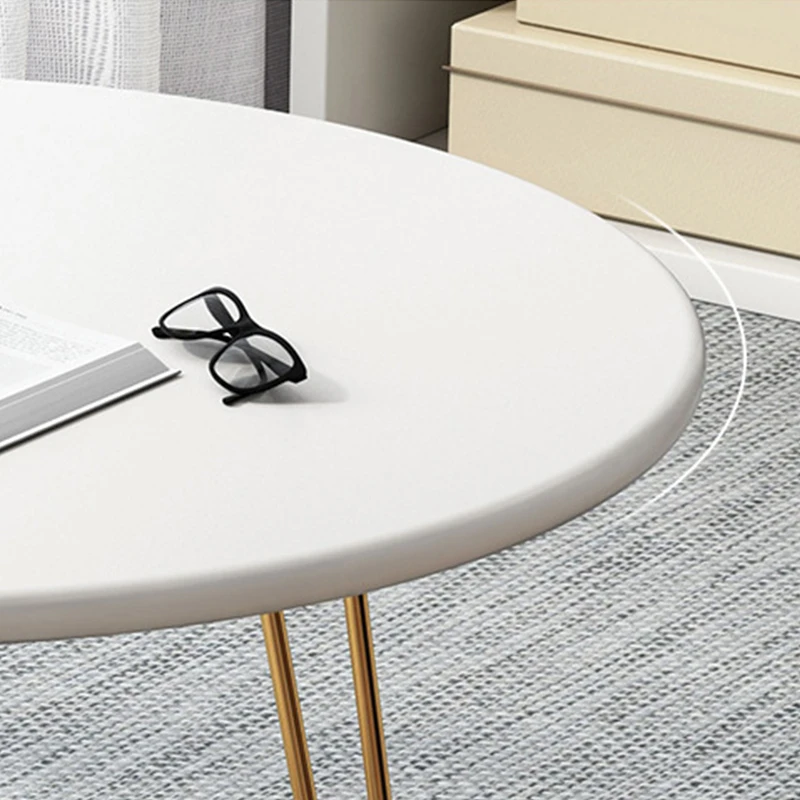 Wooden Round Side Table for Modern Home Living Room Furniture