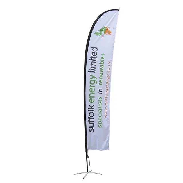 Outdoor custom printed advertising beach flags banner teardrop flags promotional feather flag