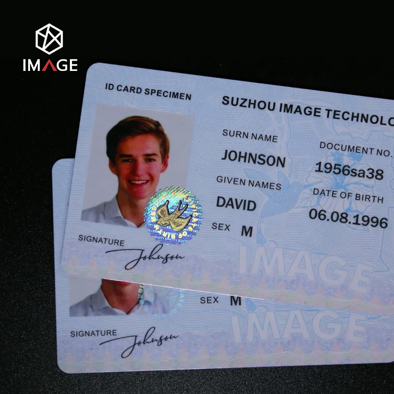 Custom Transparent PC/PVC/PETG ID Card Hologram Overlay with Strong Anti-Scratch and Anti-tampering