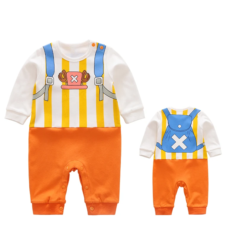 Baby jumpsuit personality anime jumpsuit cartoon backpack long-sleeved baby romper factory direct sales wholesale