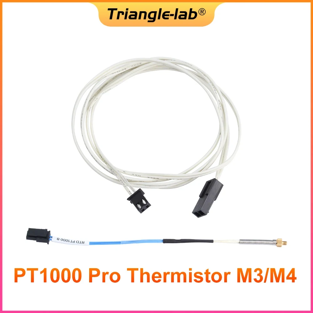 Trianglelab PT1000 Pro Thermistor Cartridge M3 M4 Screw Temperature Sensor High temPerature 450  3D Printer
