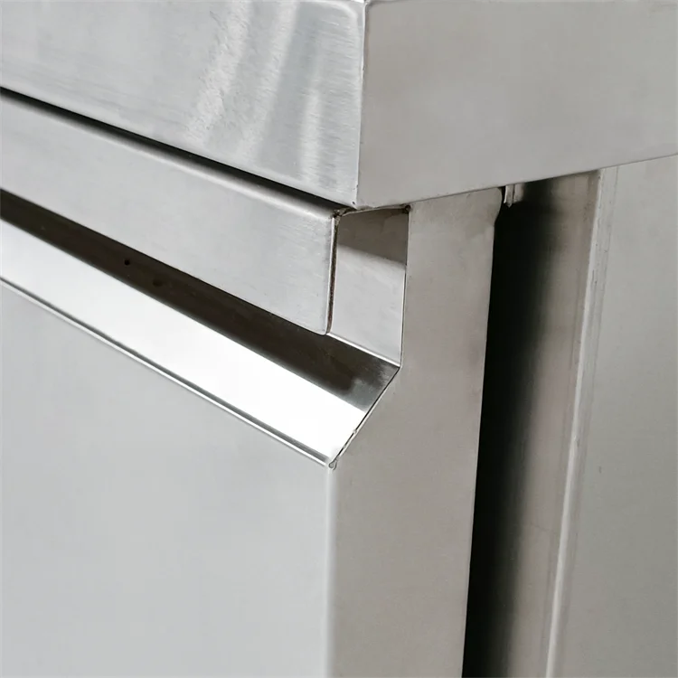 Commercial Kitchen Equipment Restaurant Pizza Making Steel Prep Table Fridge