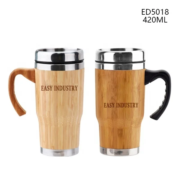 
Tea does not pour wengmu cup bamboo coffee vacuum bamboo thermos 