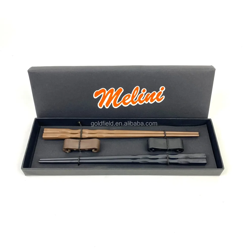 Restaurant Popular Alloy Glass Fiber twist Chopsticks Gift Set With Chopsticks Holder safe for dishwasher  cutlery set