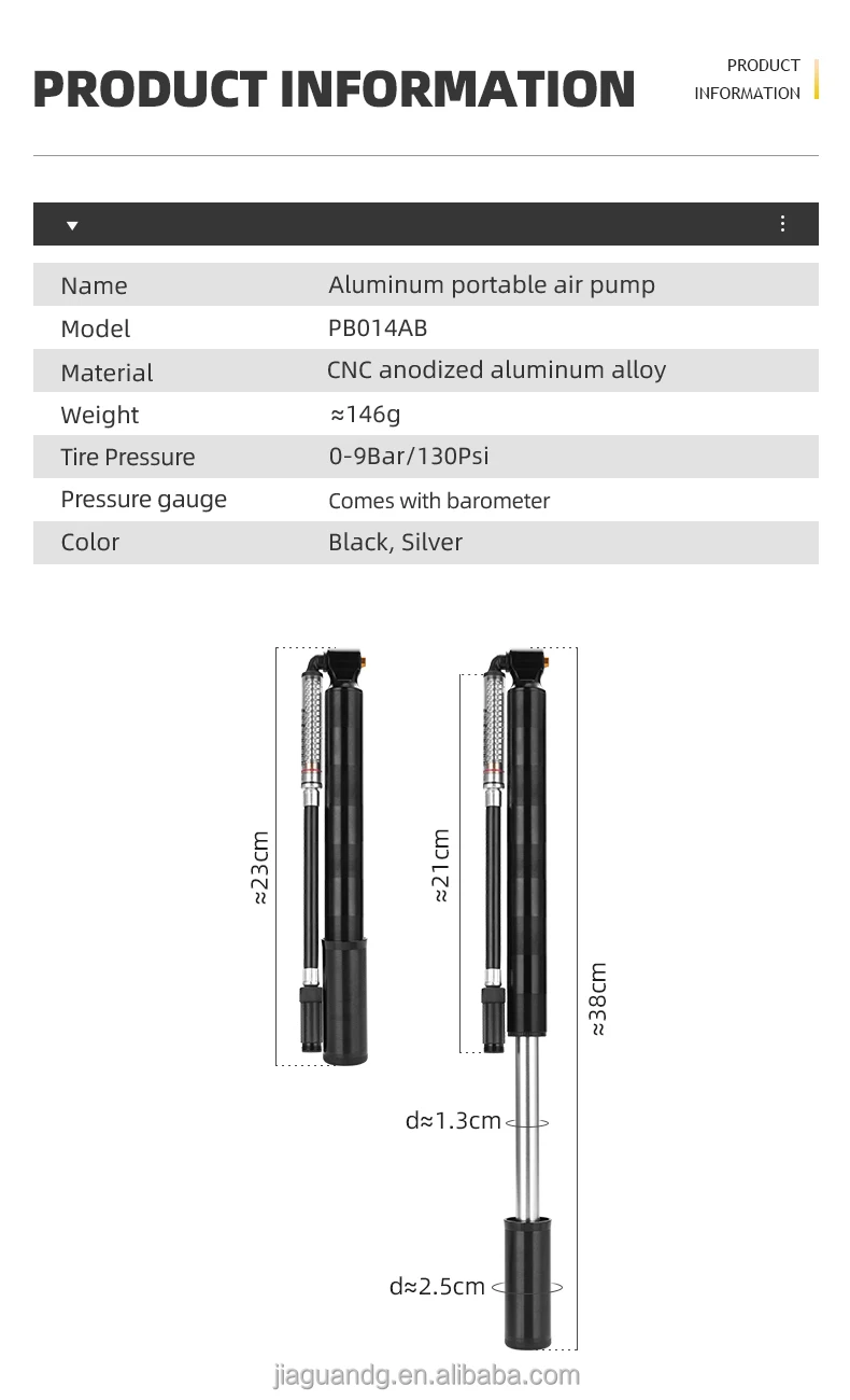 Portable Compact Bicycle Air Bike Portable Mini Bike Pump Air Pump High Pressure Mini Bike Bicycle Air Pump