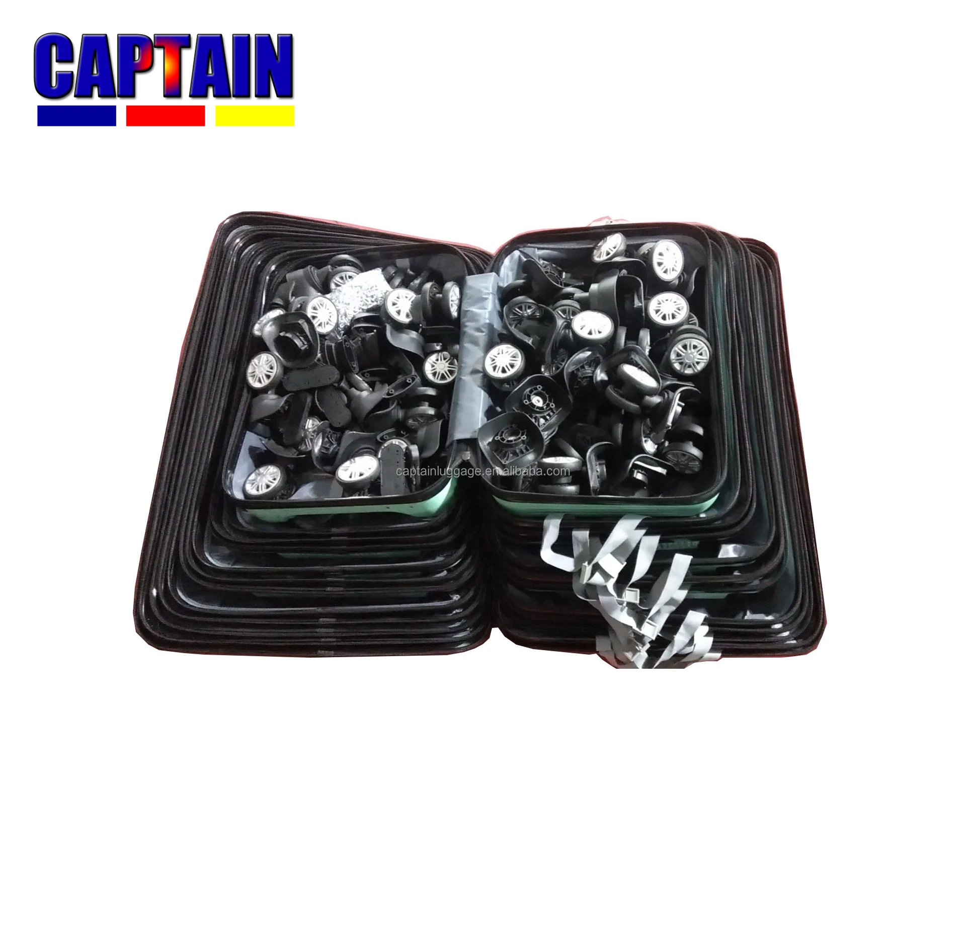 Suitcase Spare Parts Semi-Finished Luggage 12pcs/set with 4 Wheels Lock