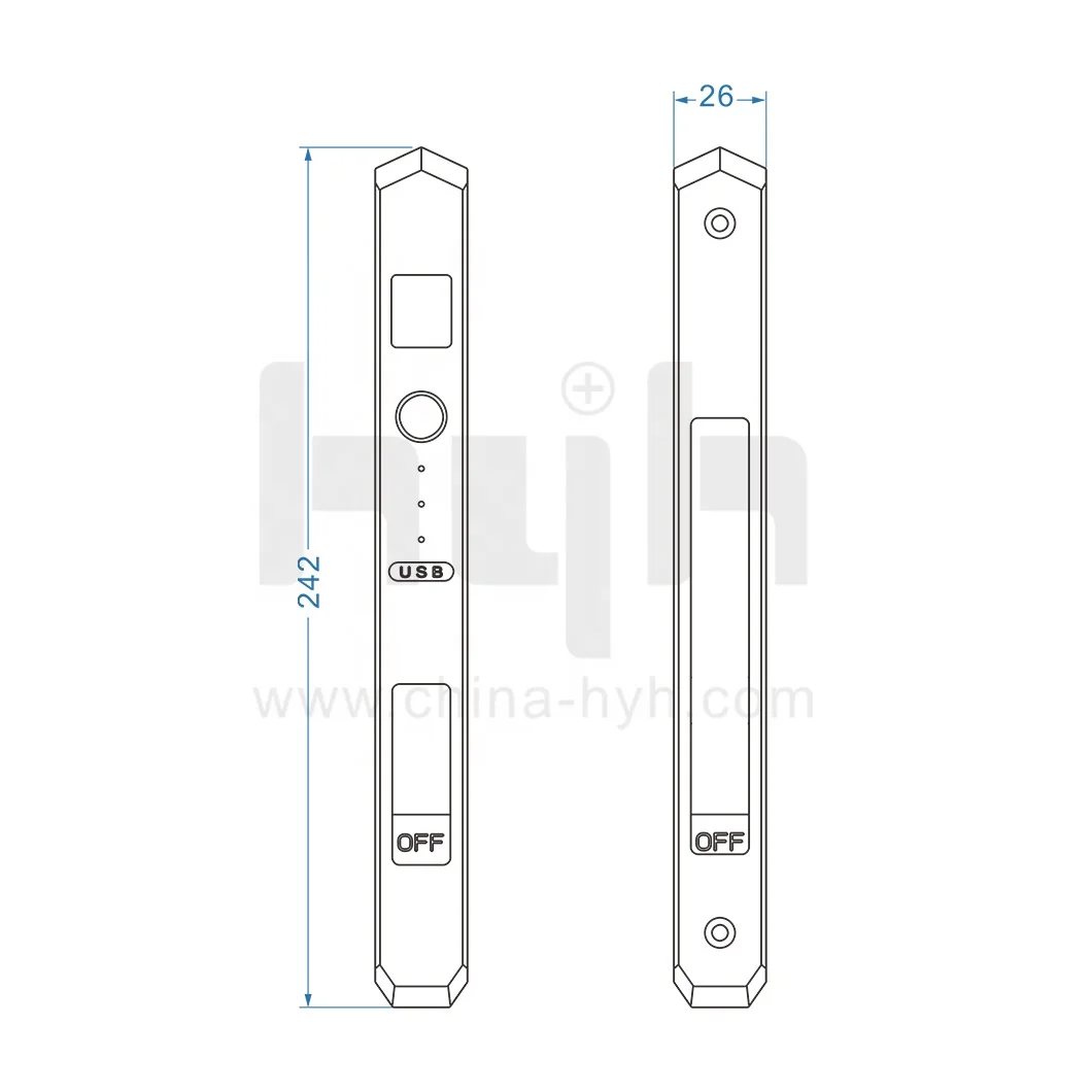 Guangdong-hyh hardware Good Price Sliding Door Dummy Pull Handle Lock For Home Hotel And Office
