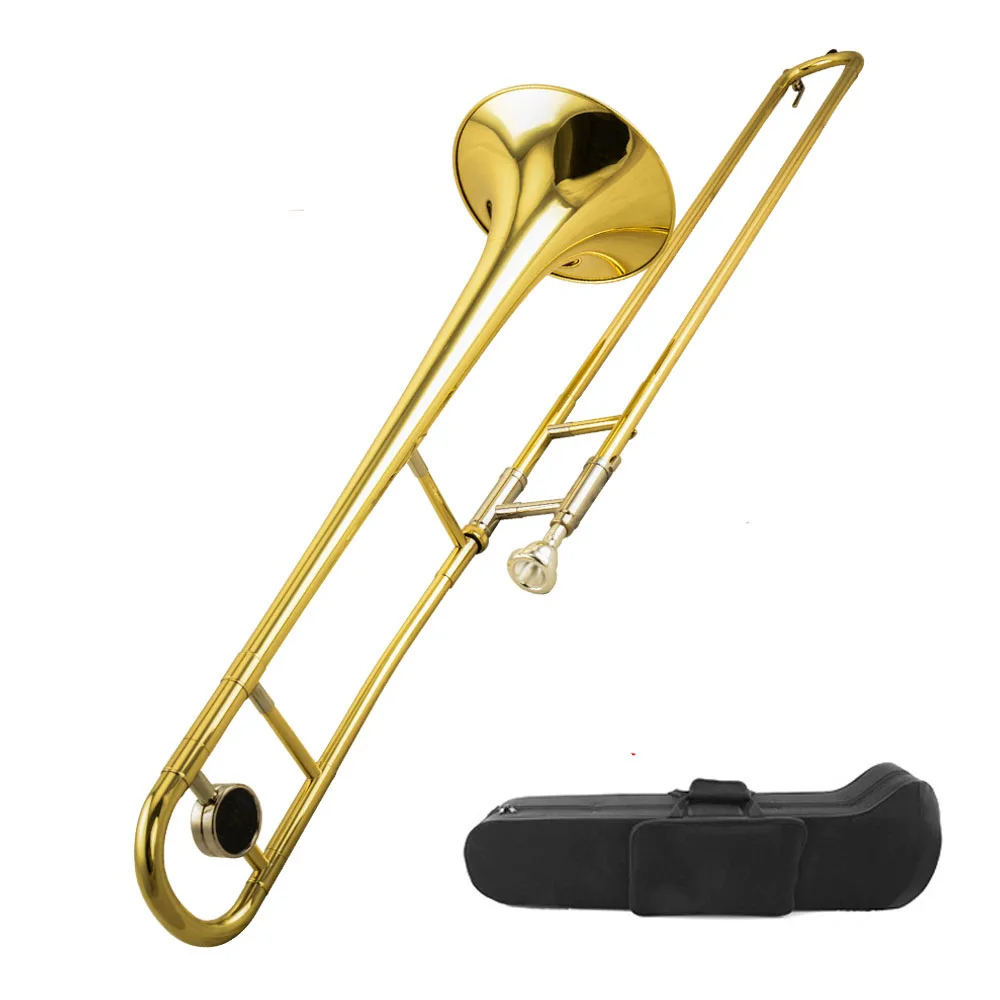 Gold lacquer brass musical instruments Bb alto trombone