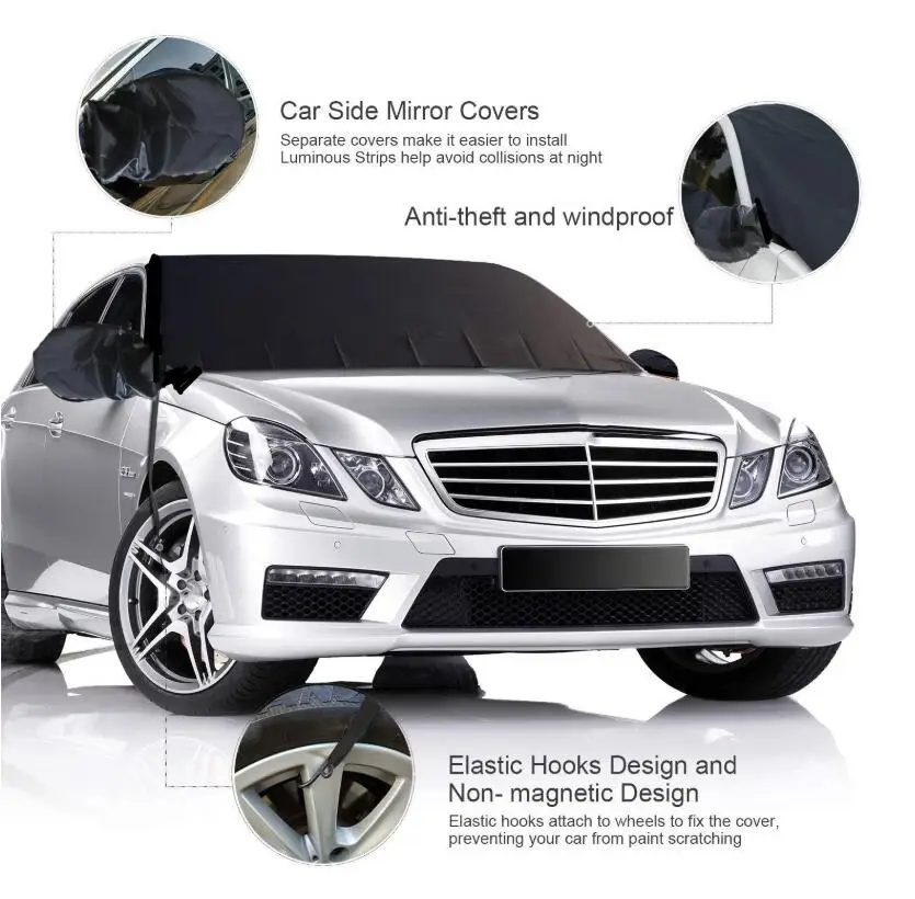 Frost Car Snow shade windproof windshield protector with side mirror