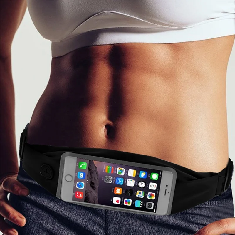 Custom Outdoor Sports Waterproof Elastic Window Touch Screen Fitness Running Phone Pouch Belt Waist Bag