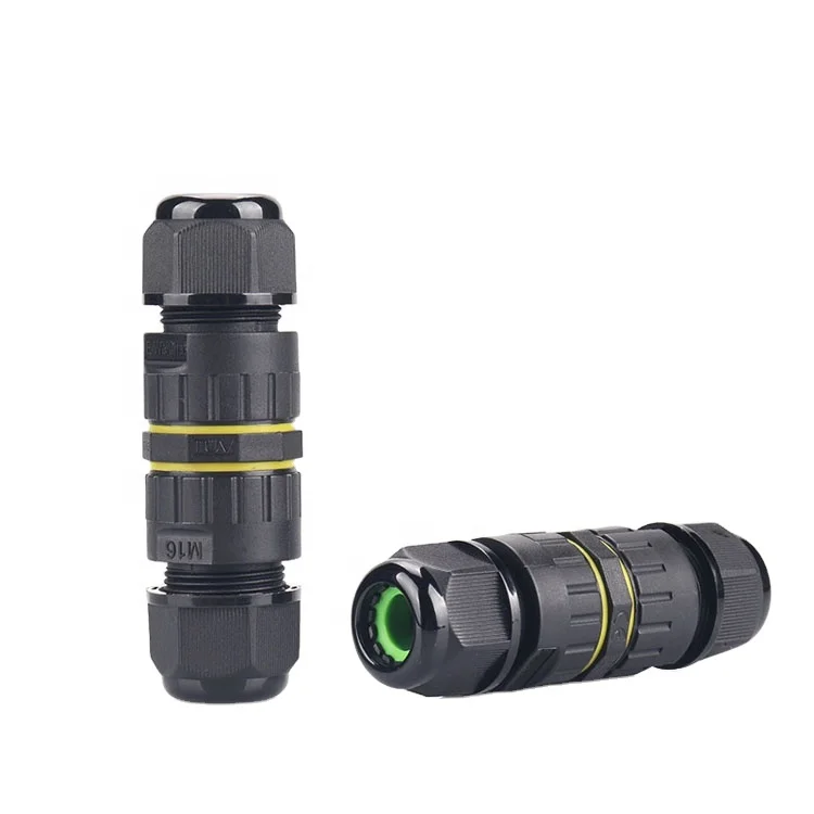 M16 2 Pin Electrical Nylon PA66 Cable Connector Box Waterproof Junction Box IP68 Connector