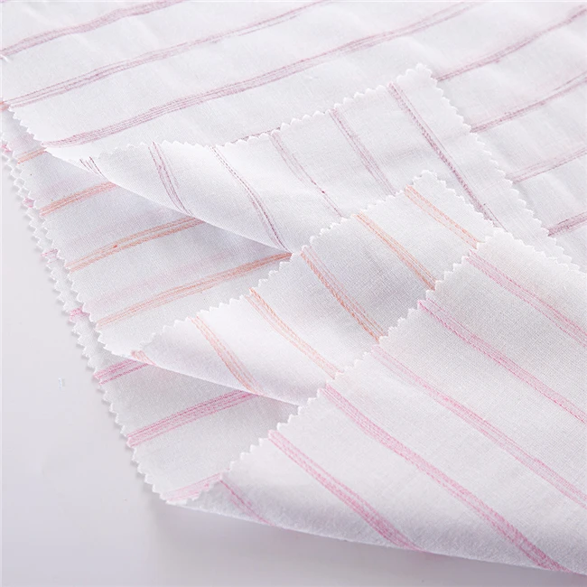 
Modern Design blue and white stripe fabric blended viscose rayon fabric 