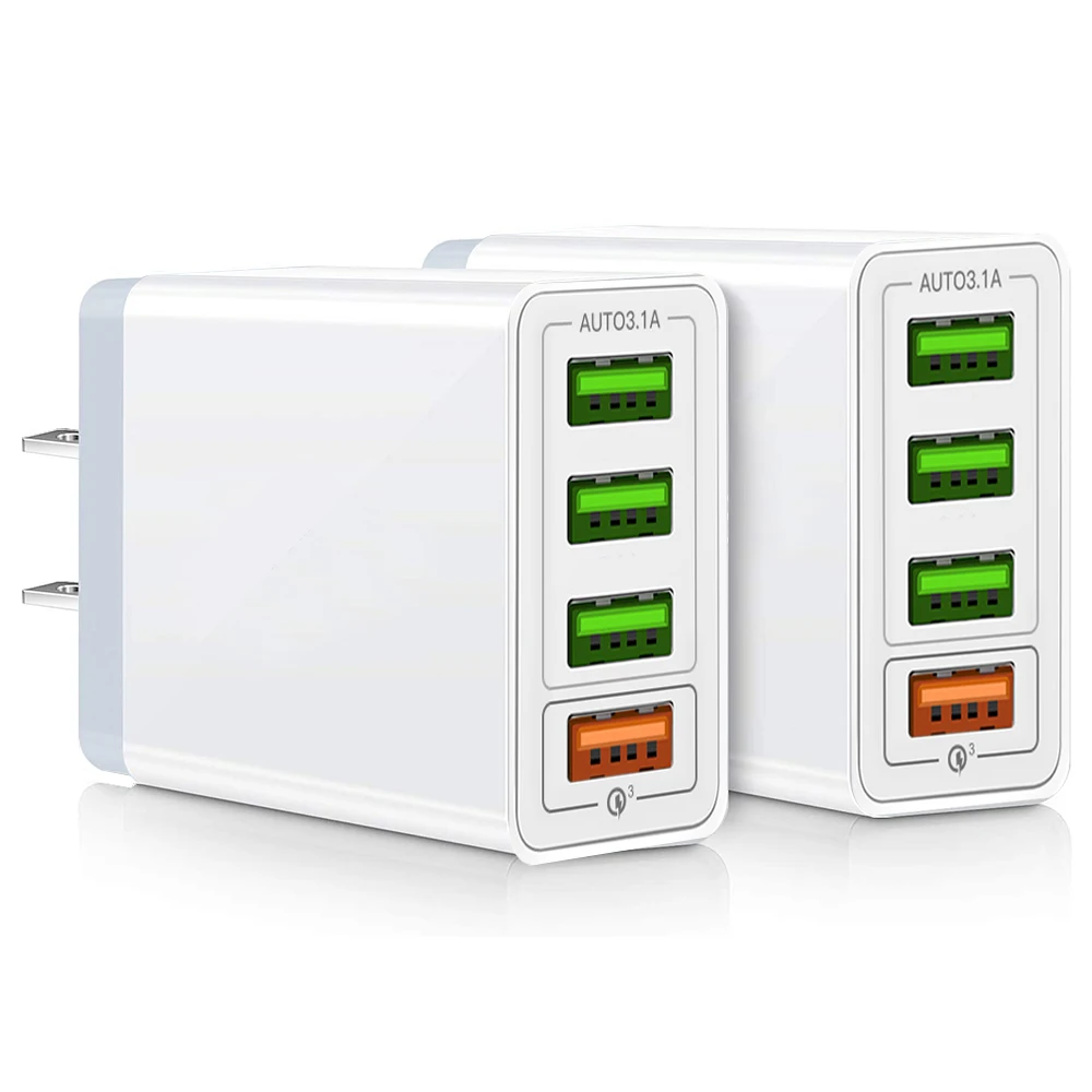 Универсальное настенное зарядное устройство с 4 USB-портами, 5 В, 3,1 А