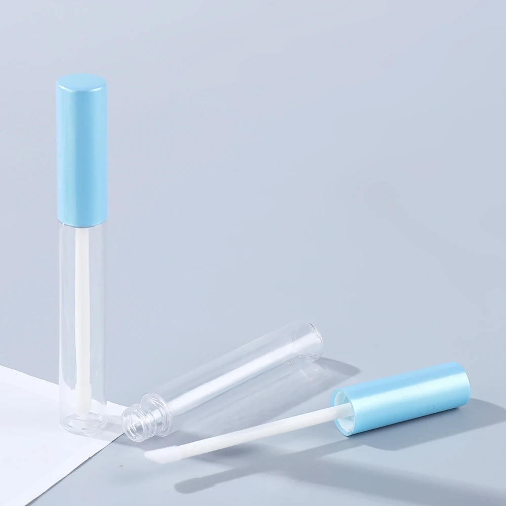 9ml 10ml Acrylic Clear Tall Pretty Custom Color Royal Blue Top Lipgloss Lip Gloss Tubes Container