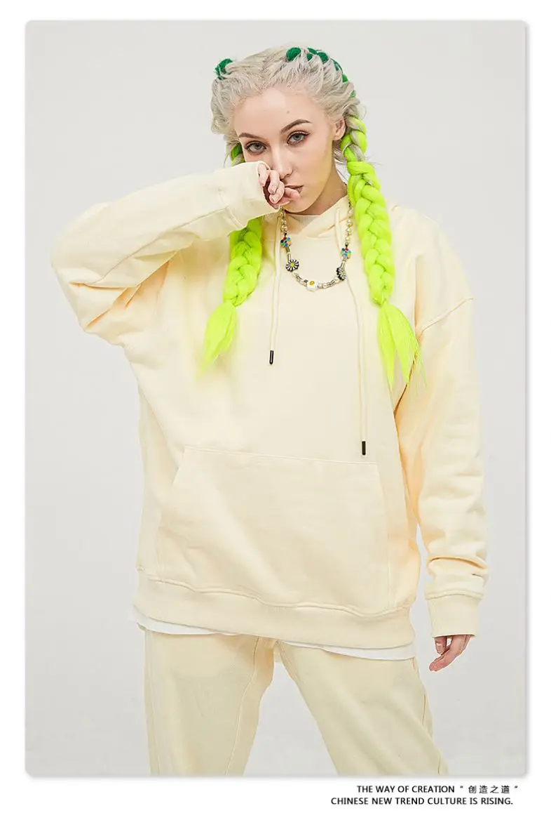 Wholesale Streetwear 360g Hoodie Oversize Custom Hoodies 100% Cotton Woman Fall Wear Women Hoodies Pullover Sweatshirts