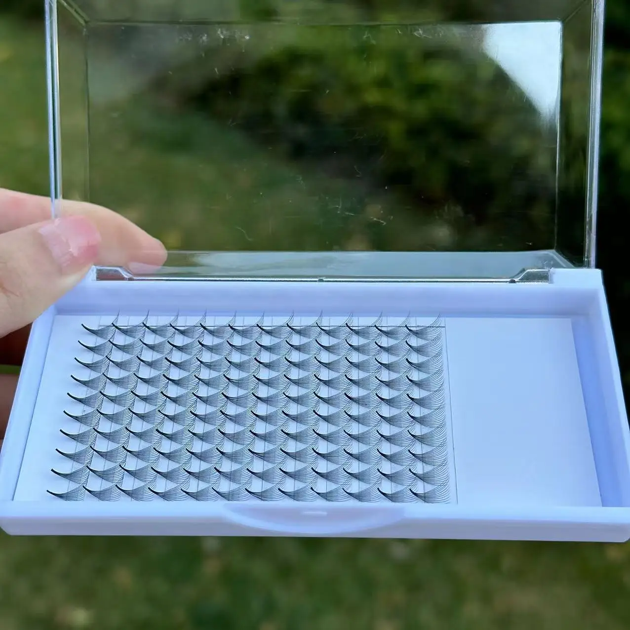 heat boned eyelash extension loose fans premade 6d 7d 8d volume fans superroots large tray 10d 0.05 pointy base Fan Eyelashes