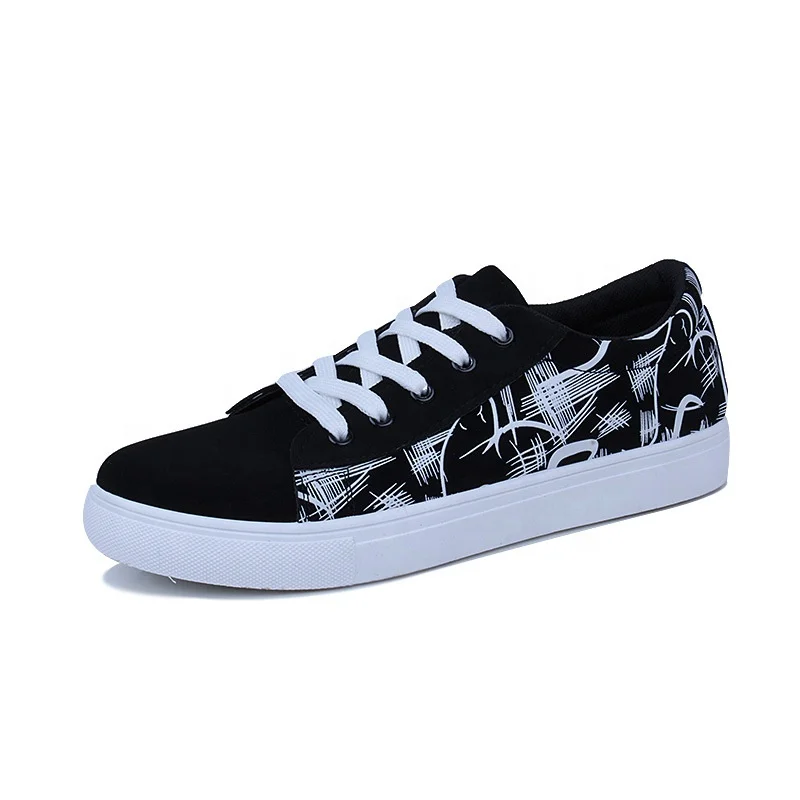 Wholesale fashion men casual shoes sneakers cheap printed shoes men