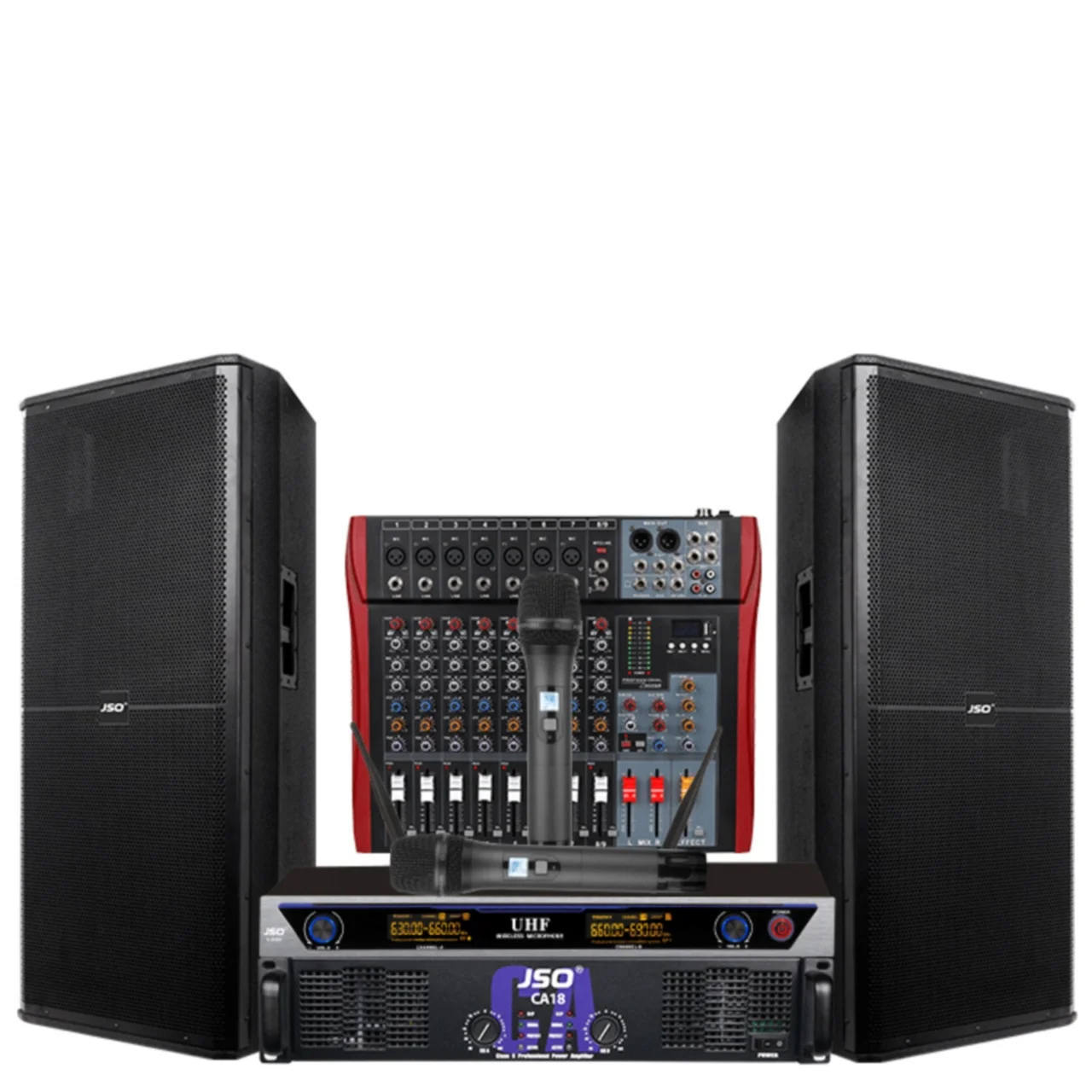 Set of 6 pairs of 15-inch top suits hifi audio system mini system