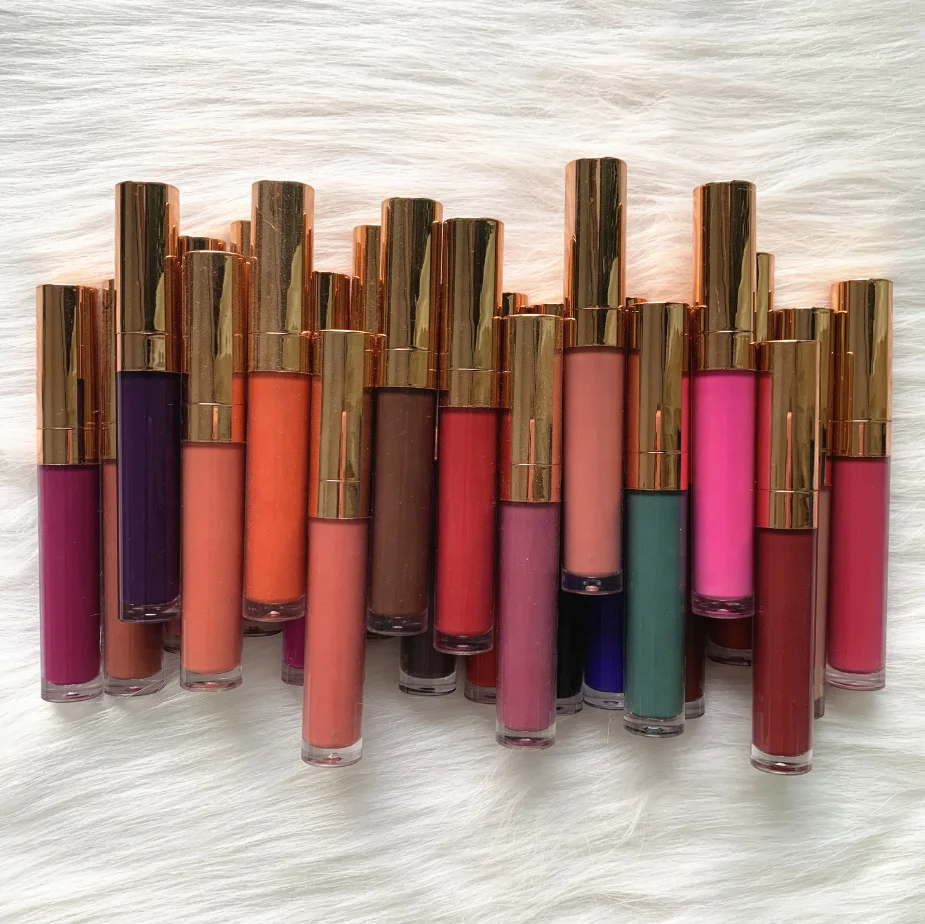 Косметический красный блестящий коврик для губ с логотипом на заказ, водостойкая нюдовая матовая помада с фирменной этикеткой