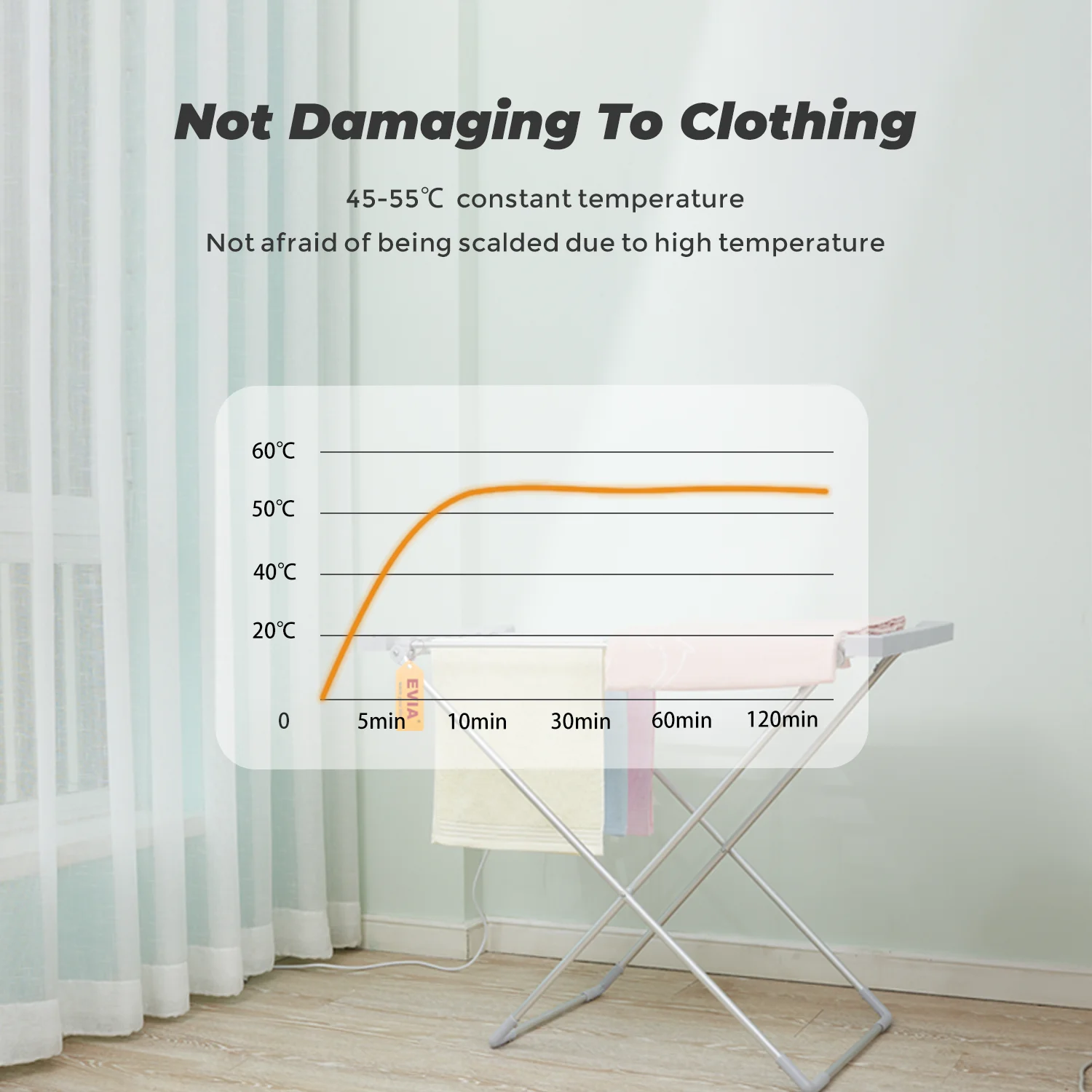 EVIA Silver drying rack folding lidl clothes dryer heated clothes airer standing electric clothes rack