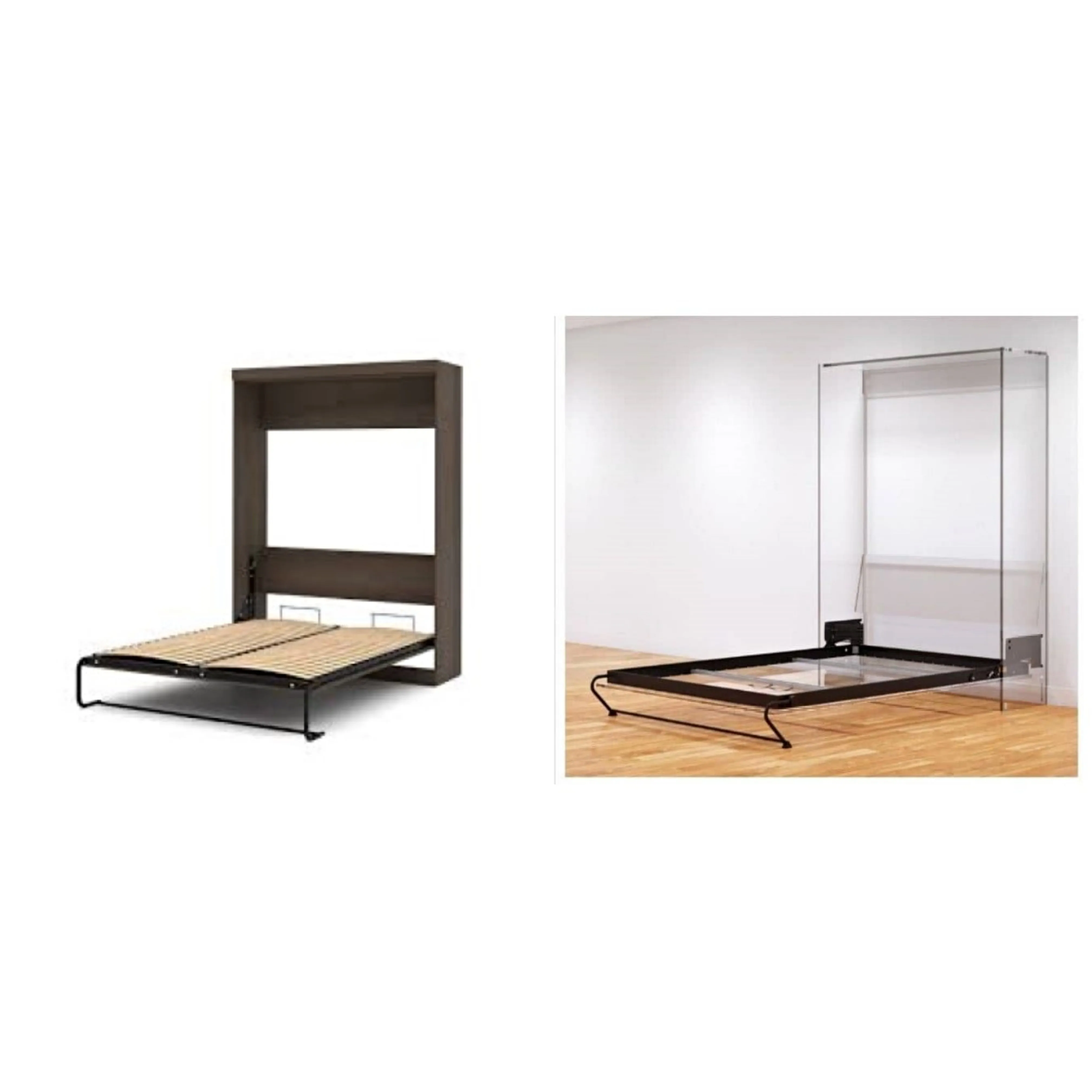 Smart Furniture Bedroom Set Vertical Bed Frame Murphy Bed Spring Mechanism Hidden Invisible Wall Bed with Hardware Kit