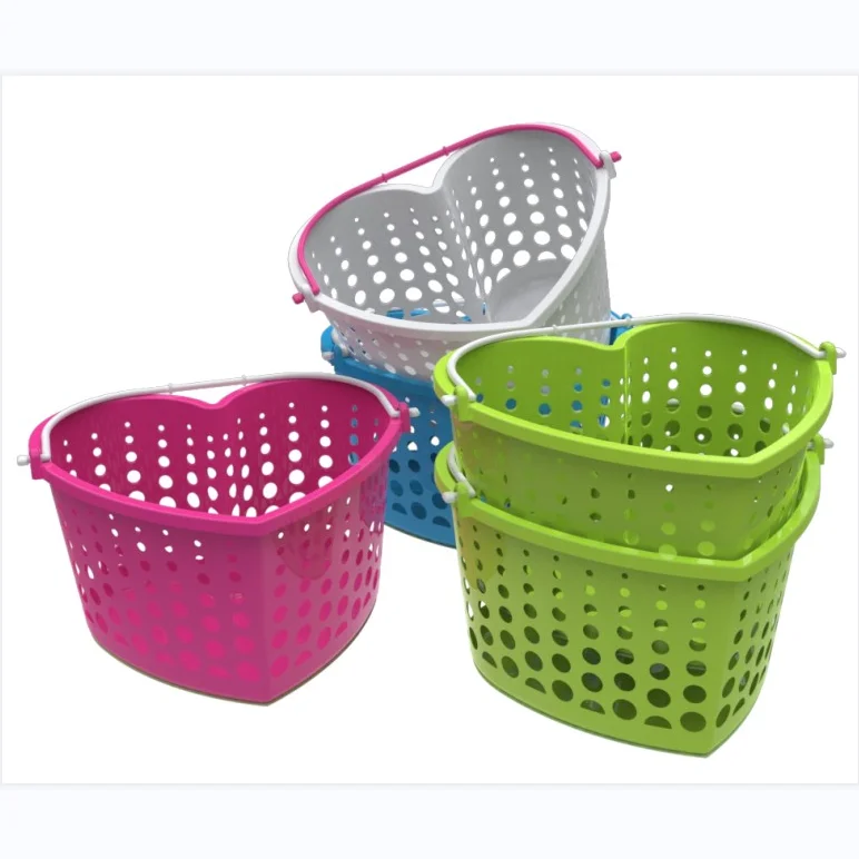 Hot Sale Fashion Popular Small Baskets Wholesale Cheap Plastic Storage Baskets With Handle