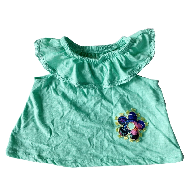 
Wholesale Branded Baby Girls Sleeveless Summer Children Stock Lot Clothes Vest 