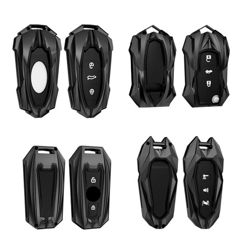 New Metal Leather Car Logo Key Case Cover For Toyota Camry Prius Land Cruiser Prado 150 Crown For Subaru Foreste XV Accessories