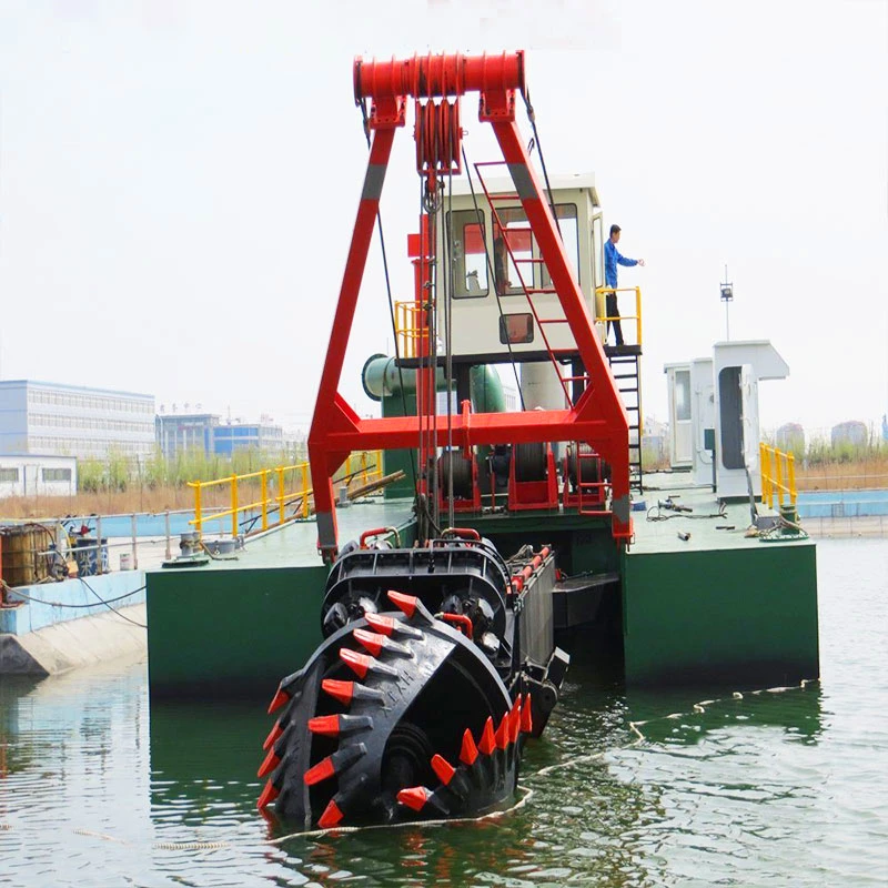 China low price 32 inch cutter suction dredger with high pressure pump for river sand
