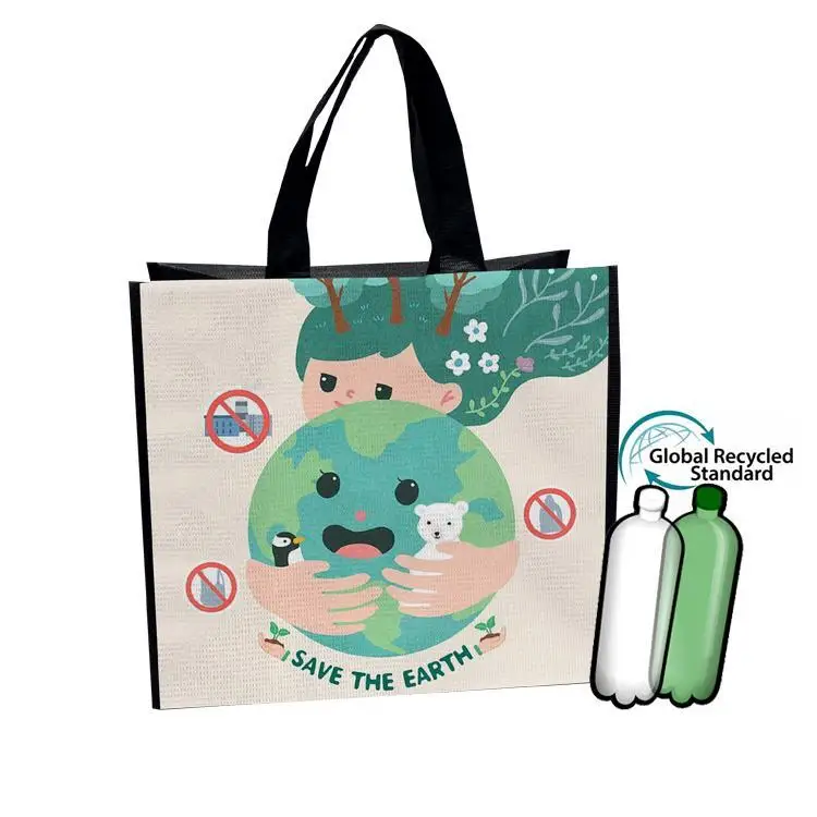 Customizable Durable Non-Woven Tote Bag - GRS TC Reach Certified, Recycled PET Material